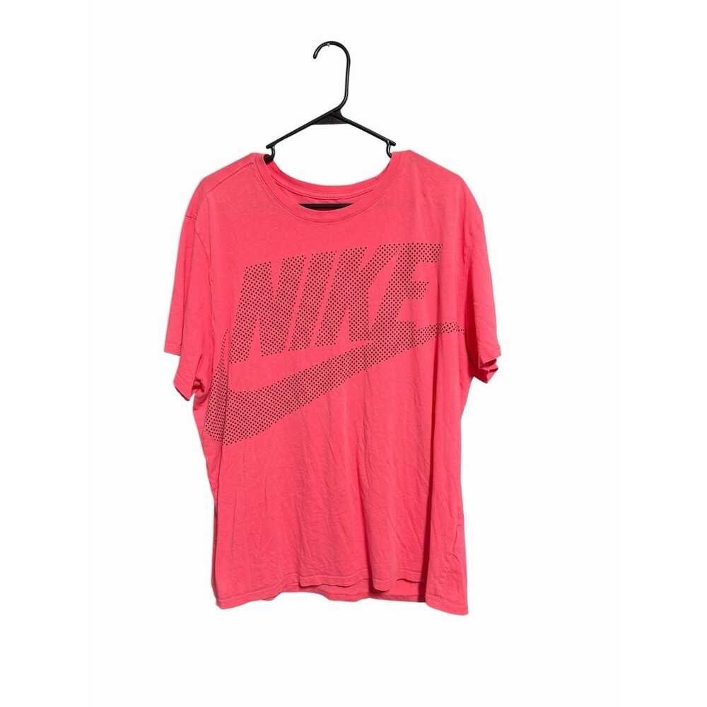 NIKE Men's Tee Logo T Shirt Graphic Swoosh ATHLETIC CUT Size 2X Pink